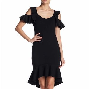 BLVD Black Ruffle Cocktail Dress